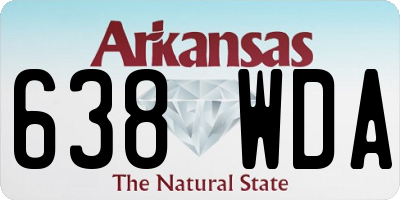 AR license plate 638WDA