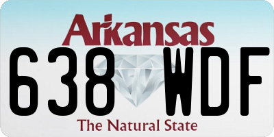 AR license plate 638WDF