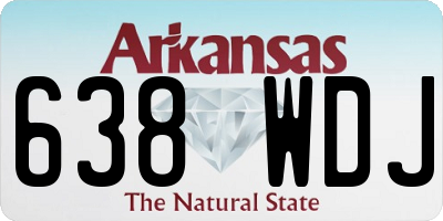 AR license plate 638WDJ