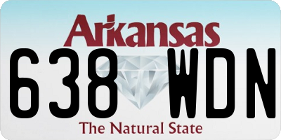 AR license plate 638WDN