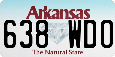 AR license plate 638WDO