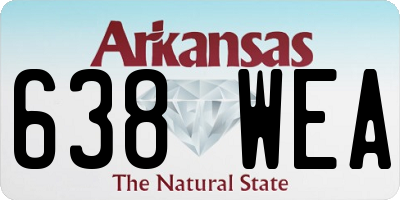 AR license plate 638WEA