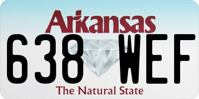 AR license plate 638WEF