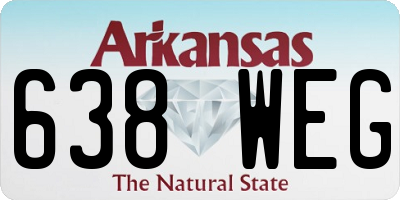 AR license plate 638WEG