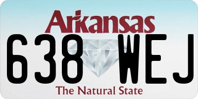AR license plate 638WEJ