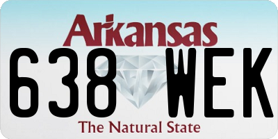 AR license plate 638WEK