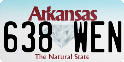 AR license plate 638WEN