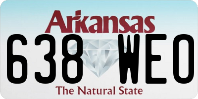 AR license plate 638WEO