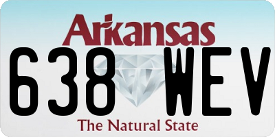 AR license plate 638WEV