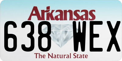 AR license plate 638WEX