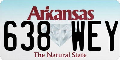 AR license plate 638WEY