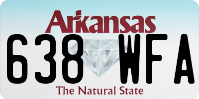 AR license plate 638WFA