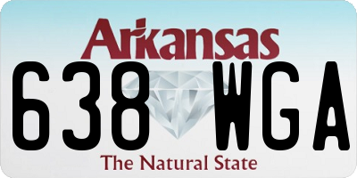 AR license plate 638WGA