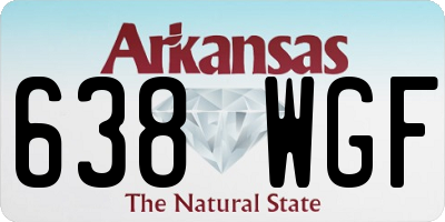 AR license plate 638WGF