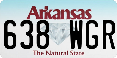 AR license plate 638WGR