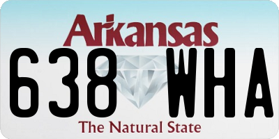 AR license plate 638WHA