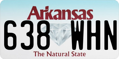 AR license plate 638WHN