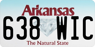 AR license plate 638WIC