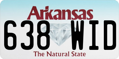 AR license plate 638WID