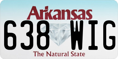 AR license plate 638WIG