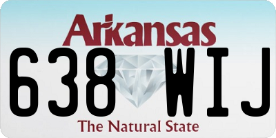 AR license plate 638WIJ