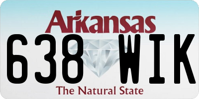 AR license plate 638WIK
