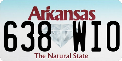 AR license plate 638WIO