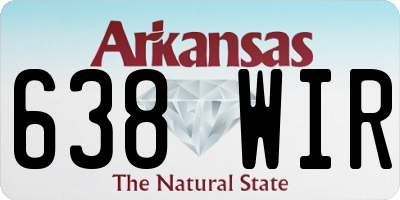 AR license plate 638WIR