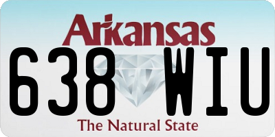 AR license plate 638WIU