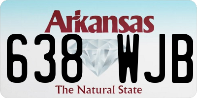 AR license plate 638WJB