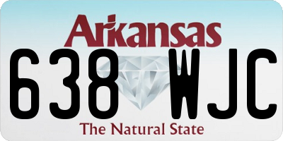 AR license plate 638WJC