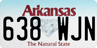 AR license plate 638WJN