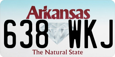 AR license plate 638WKJ