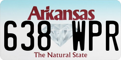 AR license plate 638WPR