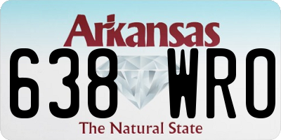 AR license plate 638WRO