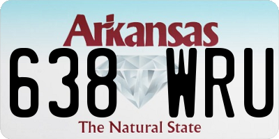 AR license plate 638WRU