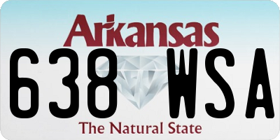 AR license plate 638WSA