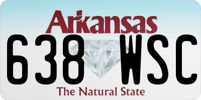 AR license plate 638WSC