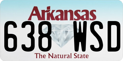 AR license plate 638WSD