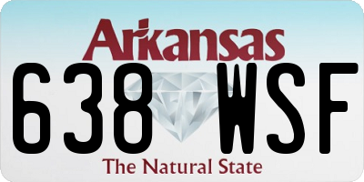 AR license plate 638WSF
