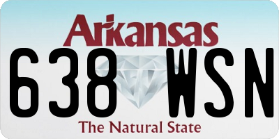 AR license plate 638WSN