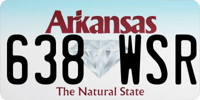 AR license plate 638WSR