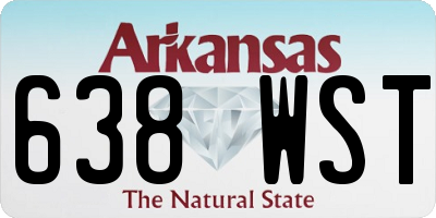 AR license plate 638WST