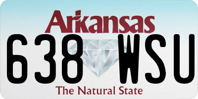 AR license plate 638WSU
