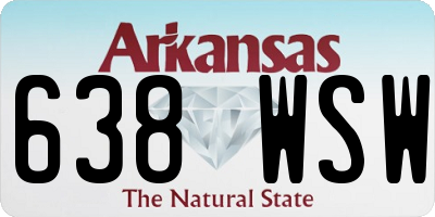 AR license plate 638WSW