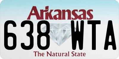 AR license plate 638WTA