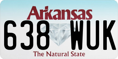 AR license plate 638WUK
