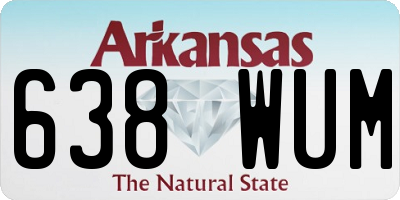 AR license plate 638WUM
