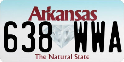 AR license plate 638WWA