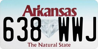 AR license plate 638WWJ